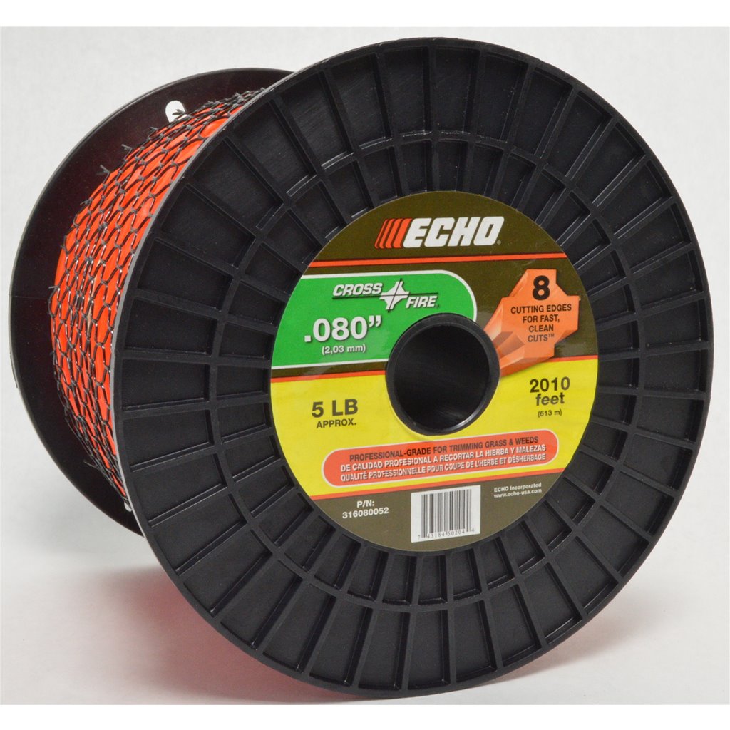 Echo CrossFire .080 Trimmer Line 5Pound Spool (2,010 Feet) 316080052