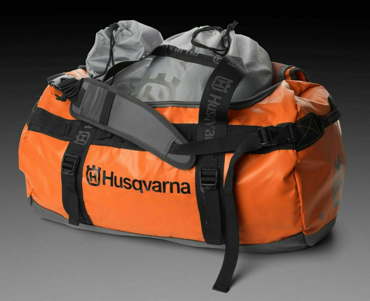 593258302 NEW Husqvarna Heavy Duty Duffel Bag Xplorer Gear Bag 18 Gal. LawnReplacementParts