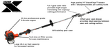 ECHO HCA-2620 25.4 cc X Series Articulating Shaft Hedge Trimmer