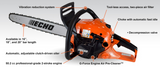 ECHO CS-4920 16" 50.2 cc Gas Rear-Handle Chainsaw REPLACES CS-4910