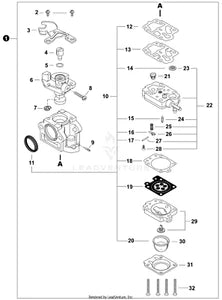NEW ! ECHO A021005650 CARBURETOR FITS PB-5810 BLOWER MODEL