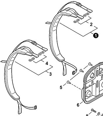 P021048250 + P021048260 Genuine echo Harness straps left and right For pb-580H/T