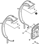 P021048250 + P021048260 Genuine echo Harness straps left and right For pb-580H/T