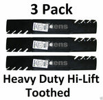 302-818 (3pack) Stens Toothed Hi-Lift Blades 18in L, 5/8in  CH