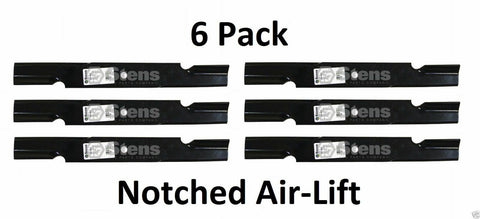 Pack of 6 Stens Notched Air-Lift Blade Fits Scag 482879 Stens #340-882