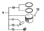 P021002791 ECHO Piston Assembly Chainsaw CS-670 CSG-680 QV-670 P021002790