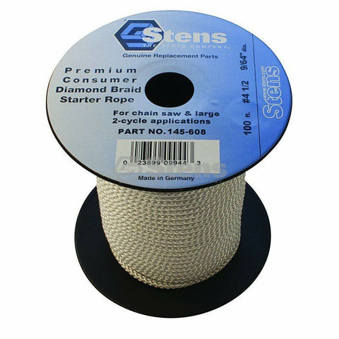 145-608 100' Diamond Braid Starter Pull Rope Cord #4-1/2 Push Lawn Mower