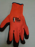 Size XL MAJESTIC HI-VIZ LINED BLAZE ORANGE RUBBER PALM GLOVE POLAR PENGUIN