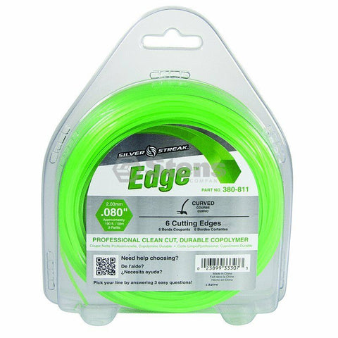 380-811 Edge .080 Trimmer Line STENS Silver Streak 1/2lb Donut (193ft)