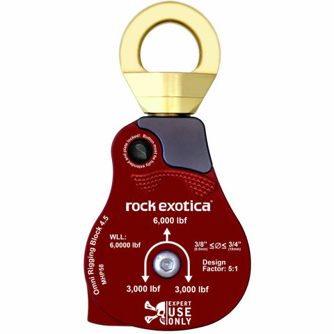 MHP58 Omni Rigging-Block 4.5″ ASME B30 riggging pulley by Rock Exotica