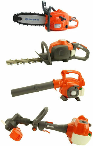 Husqvarna Toy Leaf Blower + Weed Eater + Hedge Trimmer + Chainsaw