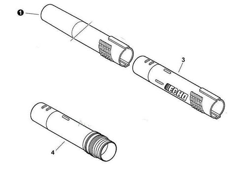 E165000151 + E165000141 + E165000800 Echo Posi Loc Pipes PB-755H blower (3pipes)