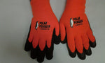 Size XL MAJESTIC HI-VIZ LINED BLAZE ORANGE RUBBER PALM GLOVE POLAR PENGUIN