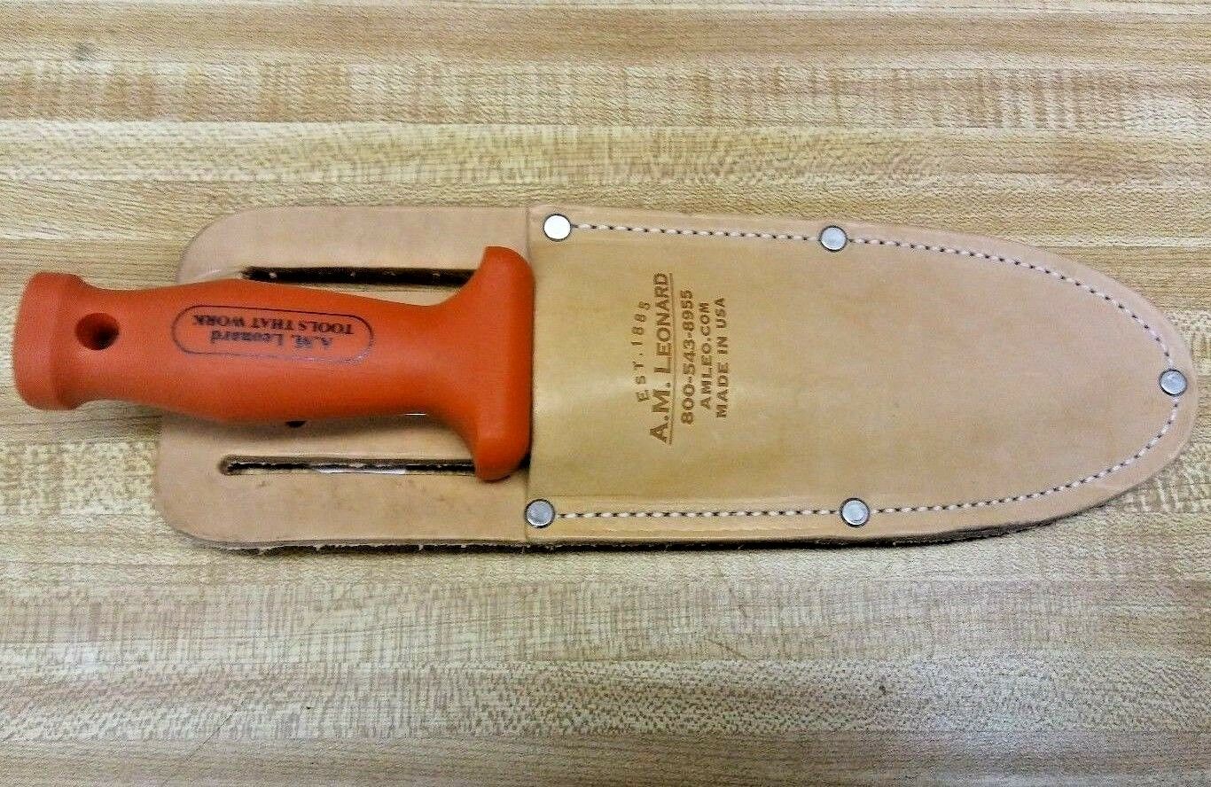 A M LEONARD gardening-grafting-pruning Classic Soil Knife and Sheath COMBO 4750