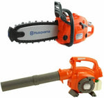 Husqvarna 125B Kids Toy Battery Operated Leaf Blower & Chainsaw Pretend Play Set