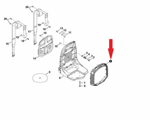 E104000100 GENUINE ECHO Debris Guard FOR PB-770H PB-770T BACKPACK BLOWERS