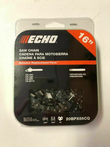 20BPX66CQ Genuine Echo 16" .325 Chainsaw Double Guard Chain