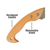 Leonard Tri-Edge Pruning Saw, Hardwood Handle, 13-inch Curved Blade (#641H)