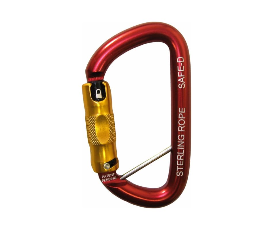 Sterling Safe-D Locking Pin Carabiner