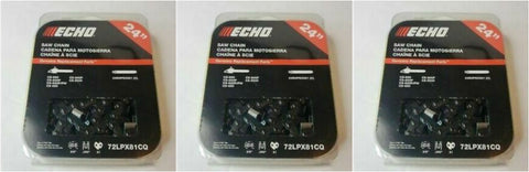 (3 PACK) 72LPX81CQ Genuine Echo 24" Chainsaw Chain CS-620P cs-600 CS-800