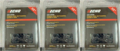 (3 PACK) 72LPX105CQ Echo Chainsaw Chain 32" CS-800P, CS-7310P