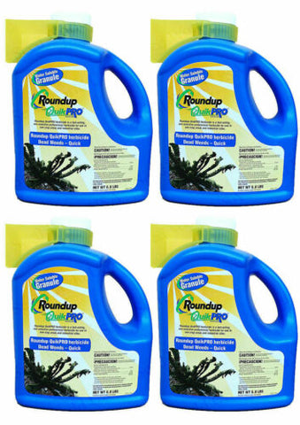 (4 Pack) Roundup QuikPro Weed Killer Herbicide (QuickPro) - 6.8 Lbs.